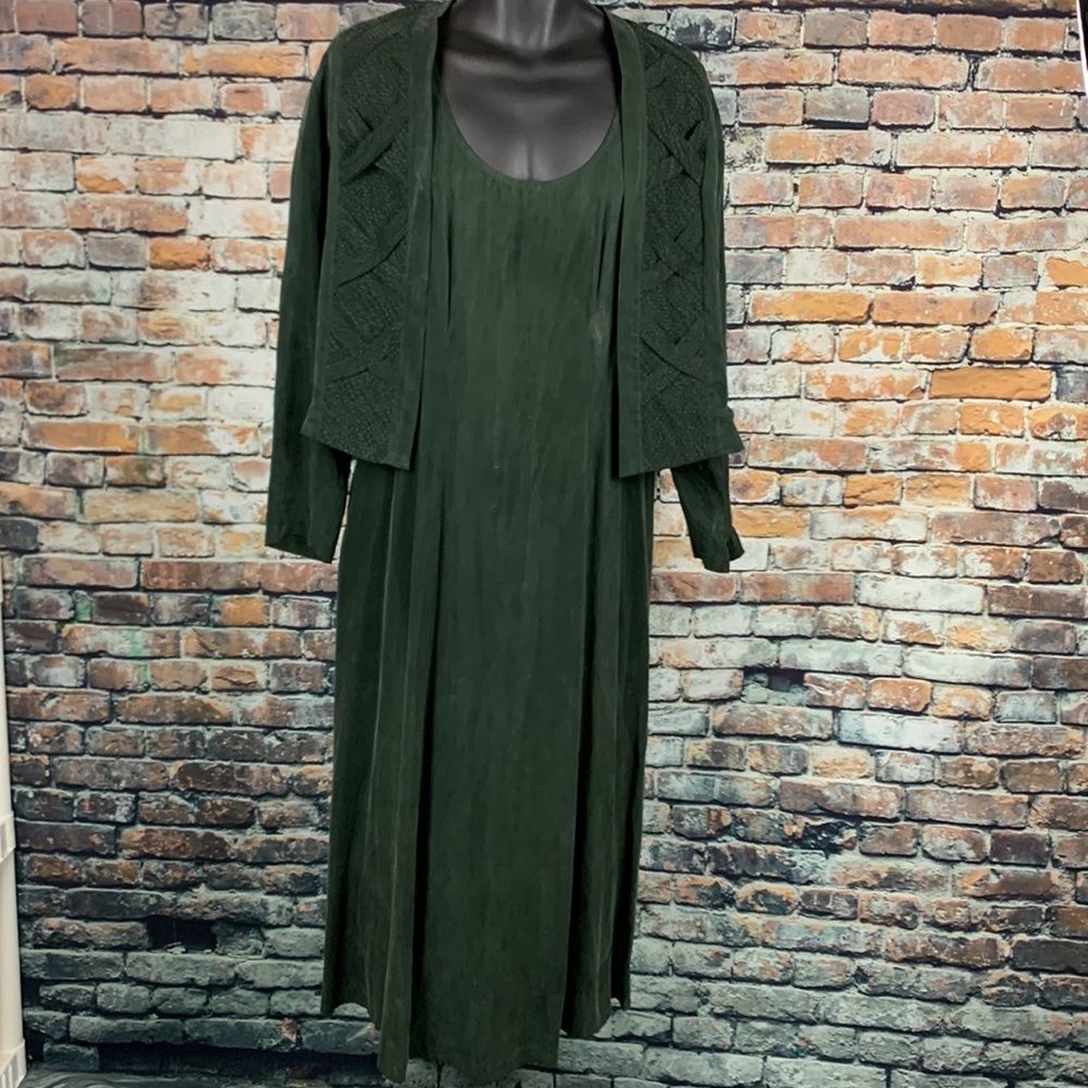 Wild Rose green dress & Jacket size 10 - Picture 4 of 7